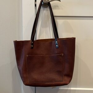 Portland Leather tote - large - nutmeg